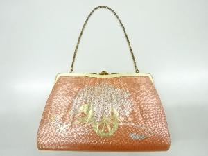 リサイクル　花車模様織出し和装バッグ